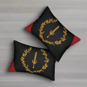 Black American Lumbar Pillow